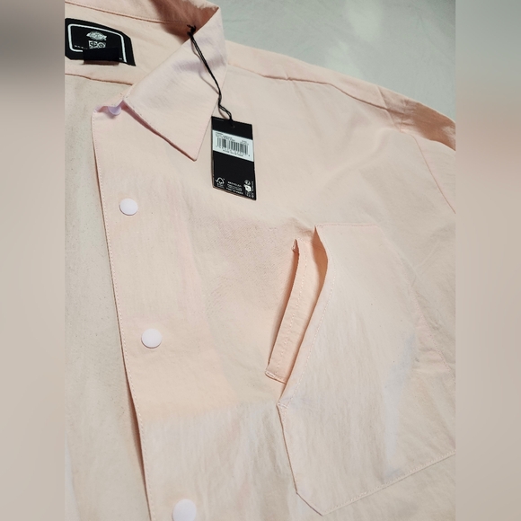 Dickies x TDC Snap Button Long Sleeve Work Shirt In Champagne Pink - Size 2XL - Picture 7 of 16